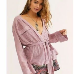 We The Free Gauze Safari Top Blouse